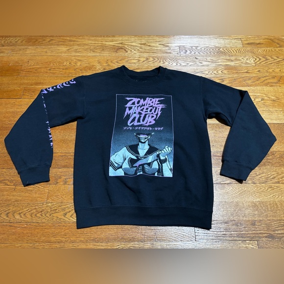 Zombie Makeout Club Poster Crewneck Sweatshirt (Small) - Picture 2 of 9